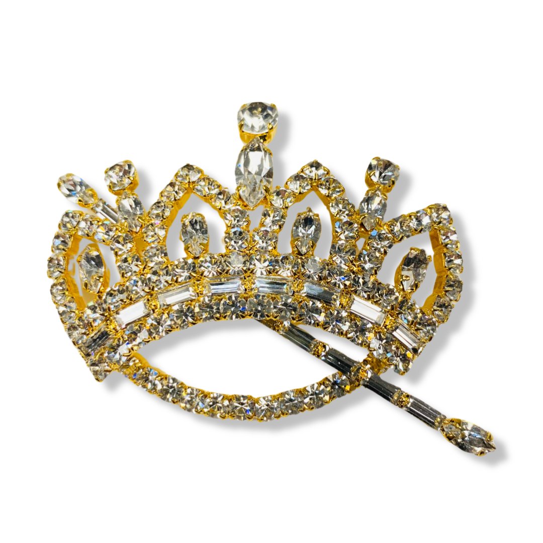 Crystal Crown and scepter pin